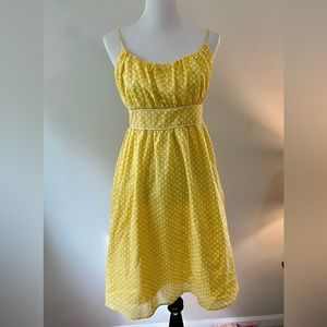 Yellow and White Polka Dot Alexandra Bartlett Dress